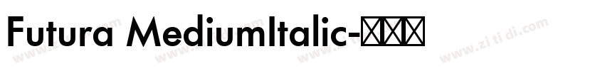 Futura MediumItalic字体转换